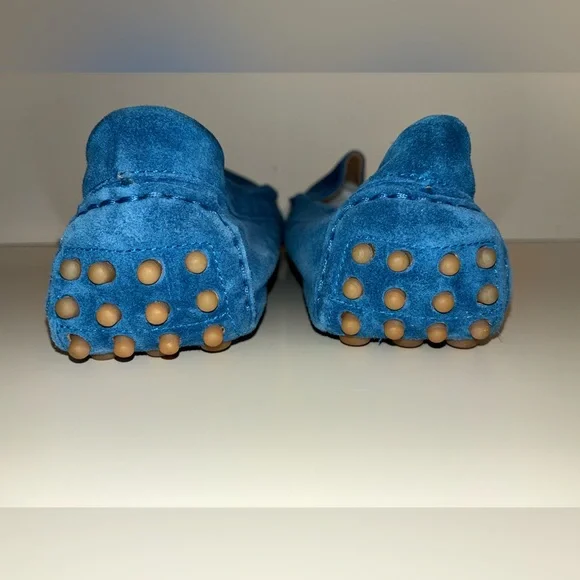 M.Gemi blue soft suede driving moccasins sz9.5 - Picture 6 of 10